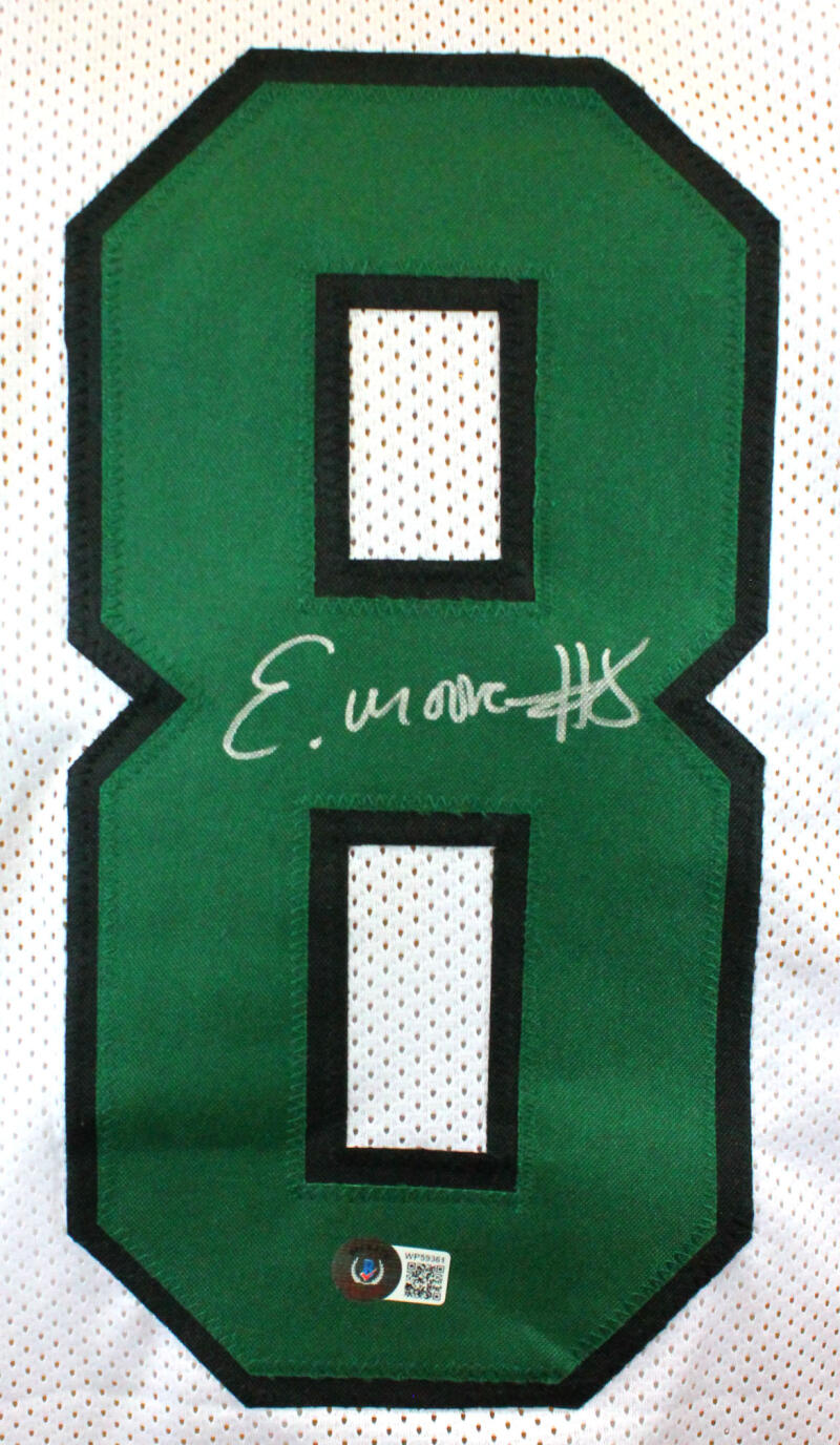 Elijah Moore Autographed Green Pro Style Jersey - Beckett W Hologram *Black