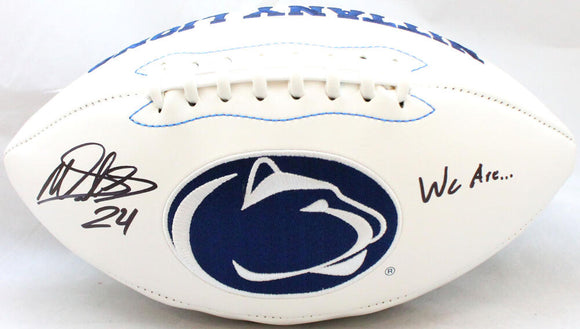 Miles Sanders Autographed Penn State Nittany Lions Logo Football w/ Insc- JSA W
