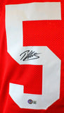 Patrick Willis Autographed Red Pro Style Jersey w/ 3 Insc- Beckett W Hologram *Black