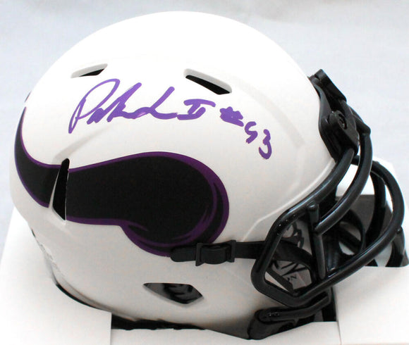 Patrick Jones Autographed Minnesota Vikings Lunar Speed Mini Helmet- Beckett W Holo *Purple