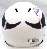 Patrick Jones Autographed Minnesota Vikings Lunar Speed Mini Helmet- Beckett W Holo *Purple