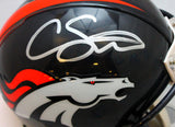 Courtland Sutton Autographed Denver Broncos Mini Helmet - Beckett W Hologram *Silver