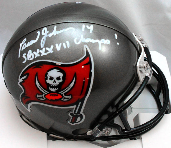 Brad Johnson Autographed Buccaneers 97-13 TB Mini Helmet w/SB Champs- Beckett W Hologram *White