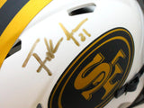 Frank Gore Autographed San Francisco 49ers Lunar Speed Mini Helmet - JSA W Auth *Gold