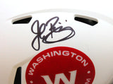 John Riggins Autographed Washington Lunar Speed Mini Helmet- Beckett W Hologram *Black