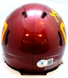 John Riggins Autographed Washington Speed Mini Helmet- Beckett W Hologram *Yellow