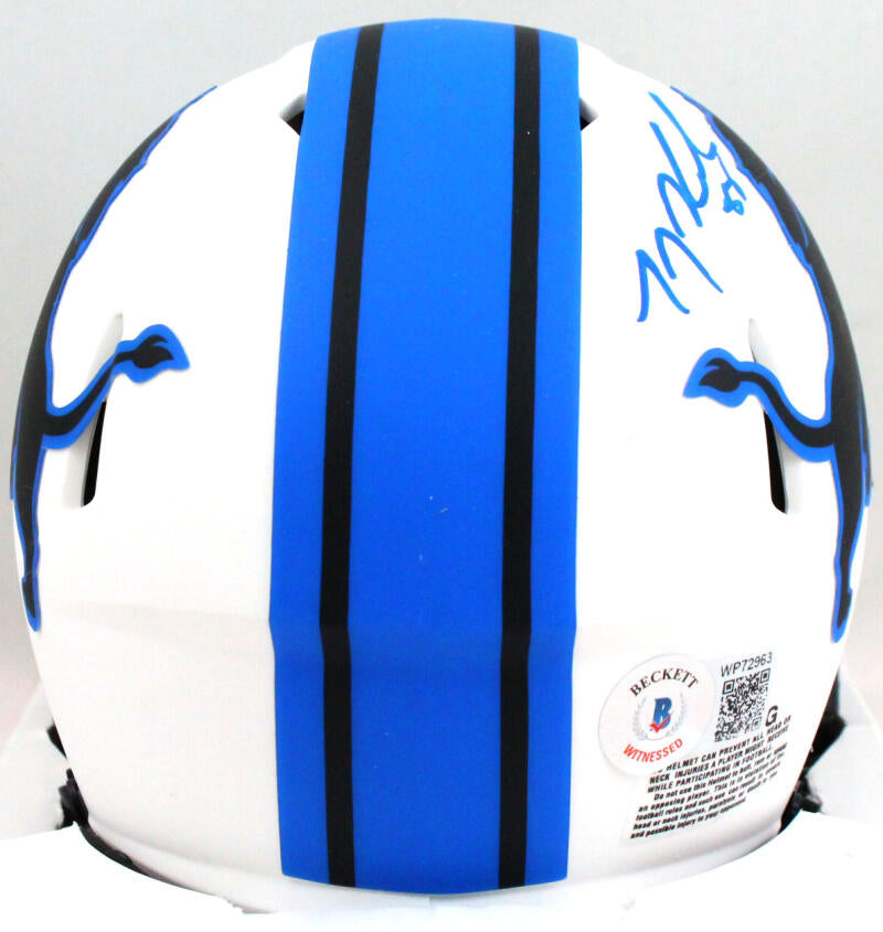 TJ Hockenson Signed Detroit Lions Speed Lunar NFL Mini Helmet