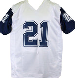 Deion Sanders Autographed White Pro Style Jersey- Beckett W Auth *1