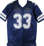 Tony Dorsett Autographed Blue/Grey Pro Style Stat Jersey-Beckett Witnessed Hologram *Black