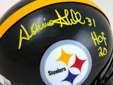 Donnie Shell Autographed Pittsburgh Steelers Mini Helmet w/ HOF- Beckett W Hologram *Yellow