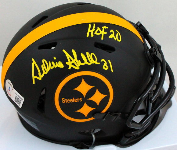 Donnie Shell Signed Steelers Eclipse Speed Mini Helmet w/ HOF-Beckett W Hologram *Yellow