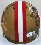 Patrick Willis Autographed SF 49ers Camo Speed Mini Helmet w/ Insc- Beckett W Hologram *White Image 3