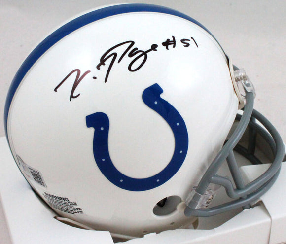 Kwity Paye Autographed Colts Mini Helmet-Beckett W Hologram *Black