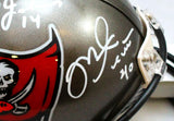Mike Alstott/Brad Johnson Autographed Tampa Bay Bucs 97-13 Mini Helmet-Beckett W Hologram *White