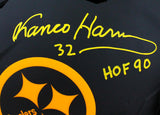 Franco Harris Signed Steelers Eclipse F/S Helmet w/ 2 Insc- BA W Holo *Yellow Image 2