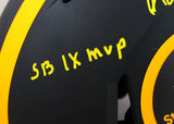 Franco Harris Signed Steelers Eclipse F/S Helmet w/ 2 Insc- BA W Holo *Yellow Image 3