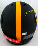 Franco Harris Signed Steelers Eclipse F/S Helmet w/ 2 Insc- BA W Holo *Yellow Image 5