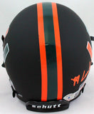 Warren Sapp Autographed Miami Hurricanes Black Alt Mini Helmet w/ Insc - Beckett W Hologram *Orange