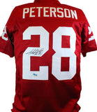 Adrian Peterson Autographed Crimson College Style Jersey- Beckett W Hologram *Black Image 1