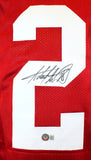 Adrian Peterson Autographed Crimson College Style Jersey- Beckett W Hologram *Black Image 2