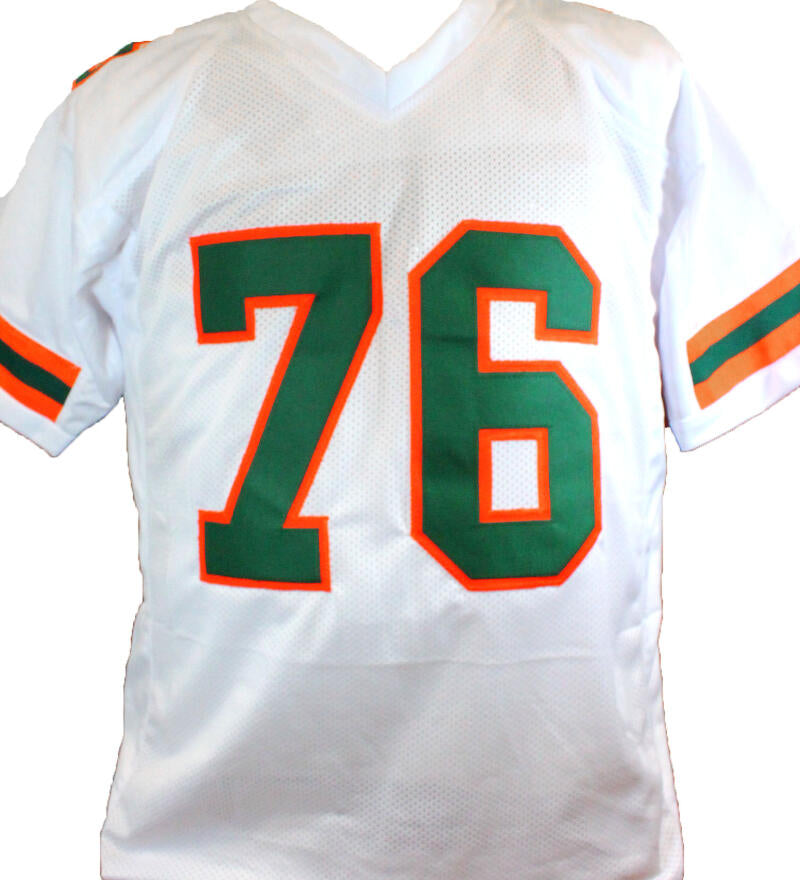 WARREN SAPP CUSTOM UNIVERSITY OF MIAMI HURRICANES W JERSEY THE U