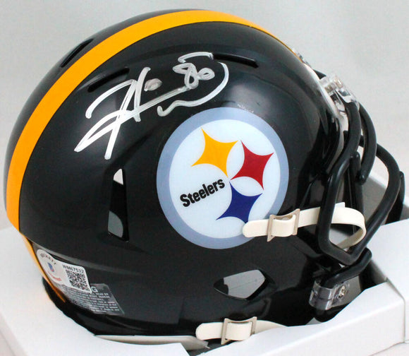 Hines Ward Autographed Pittsburgh Steelers Speed Mini Helmet - Beckett W Hologram *Silver Image 1