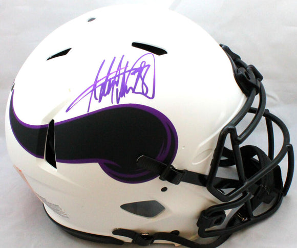 Adrian Peterson Signed Minn Vikings Lunar Speed F/S Authentic Helmet- Beckett W Hologram *Purple