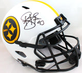 Troy Polamalu Autographed F/S Pittsburgh Steelers Lunar Speed Helmet-Beckett W Hologram *Black