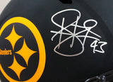 Troy Polamalu Autographed F/S Pittsburgh Steelers Eclipse Speed Helmet-Beckett W Hologram *Silver