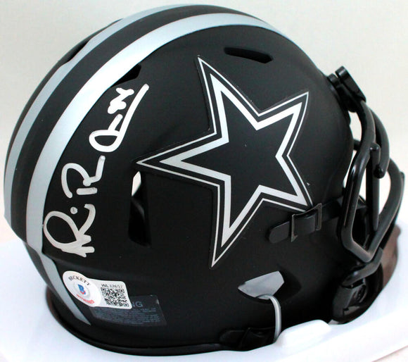Michael Irvin Autographed Dallas Cowboys Eclipse Speed Mini Helmet- Beckett W Hologram*Silver