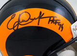 Eric Dickerson Signed LA Rams 81-99 TB Mini Helmet W/HOF- Beckett W Hologram *Black Image 2