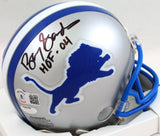 Barry Sanders Autographed Detroit Lions 83-02 TB Mini Helmet w/HOF-Beckett W Hologram *Black