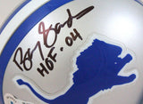 Barry Sanders Autographed Detroit Lions 83-02 TB Mini Helmet w/HOF-Beckett W Hologram *Black