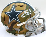 Emmitt Smith Autographed Dallas Cowboys Camo Speed Mini Helmet - Beckett W Hologram *White