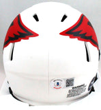 Emmitt Smith Autographed Cardinals Lunar Speed Mini Helmet- Beckett W Hologram *Red