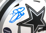 Emmitt Smith Autographed Cowboys Lunar Speed Mini Helmet *Back-Beckett W Hologram*Blue Image 2