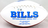 Thurman Thomas Autographed Buffalo Bills Logo Football-Beckett W Hologram *Black