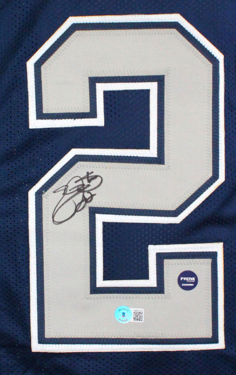 The Jersey Source Emmitt Smith Autographed Blue College Style Jersey-Beckett W Hologram *Black