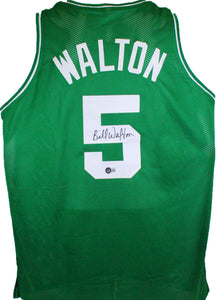 Bill Walton Autographed Green Pro Basketball Jersey-Beckett W Hologram *Black  Image 1
