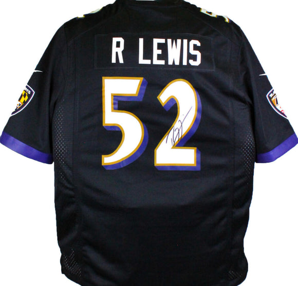 Ray Lewis Autographed Black NFL ProLine Retired Player Jersey Jersey- Beckett W Hologram
