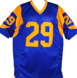 Eric Dickerson Autographed Blue Pro Style Jersey w/3 Insc.-Beckett W Hologram *Black