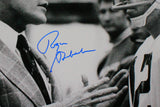 Roger Staubach Autographed Cowboys 16x20 B&W w/Landry Photo- Beckett W Hologram *Blue