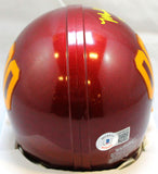 Mark Rypien Signed Washington Mini Helmet w/SB Champs- Beckett W Hologram *Yellow