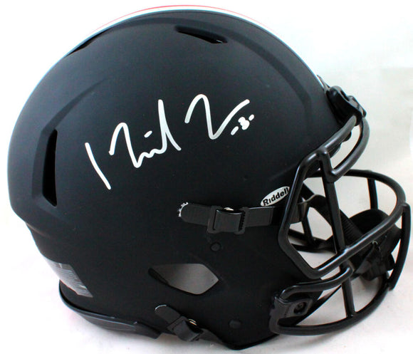 Michael Thomas Signed Ohio St. Buckeyes Authentic Eclipse FS Helmet- Beckett W Hologram *Silver