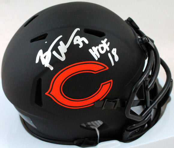 Brian Urlacher Signed Chicago Bears Eclipse Speed Mini Helmet w/hof - Beckett W*Silver