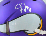Justin Jefferson Autographed Minnesota Vikings F/S Speed Authentic Helmet-Beckett W Hologram *Silver Image 2