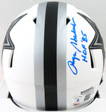 Roger Staubach Autographed Dallas Cowboys Lunar Speed Mini Helmet W/HOF-Beckett W Hologram *Blue
