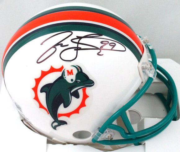 Jason Taylor Autographed Miami Dolphins 97-12 Mini Helmet-Beckett W Hologram *Black Image 1