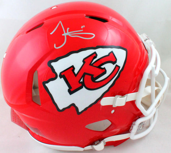 Tyreek Hill Autographed KC Chiefs F/S Speed Authentic Helmet-Beckett W Hologram *Silver Image 1