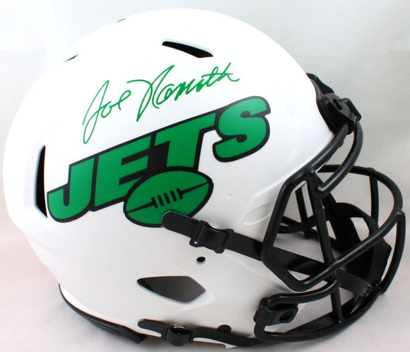 Joe Namath Signed NY Jets F/S Lunar Speed Authentic Helmet- JSA W